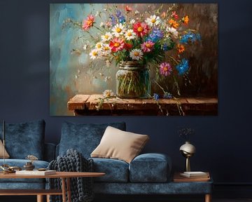 Boeket in een glas van Poster Art Shop