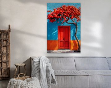 Colourful door flower magic by Poster Art Shop