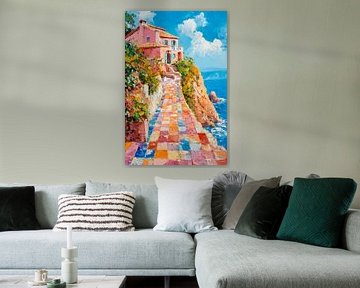 Colourful coastal idyll by Poster Art Shop