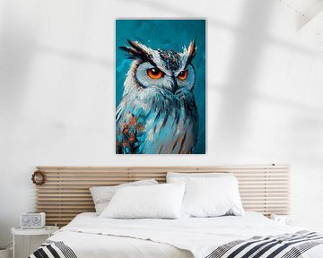 Eule Porträt von Poster Art Shop