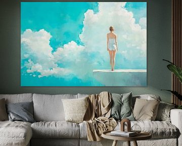 Woman on the edge by Poster Art Shop