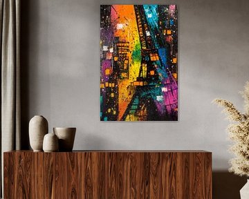 Eiffeltoren schittert van kleur van Poster Art Shop