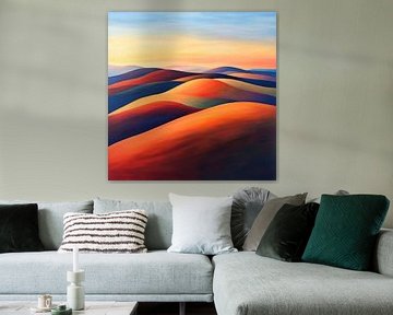 Farbenfrohe Hügel von Poster Art Shop