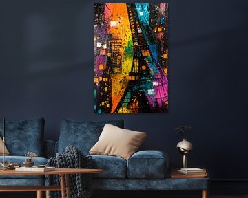 Eiffeltoren schittert van kleur van Poster Art Shop