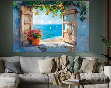Meerblick Fenster von Poster Art Shop