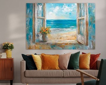 Uitzicht op zee van Poster Art Shop