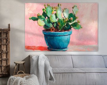 Cactus in een pot van Poster Art Shop