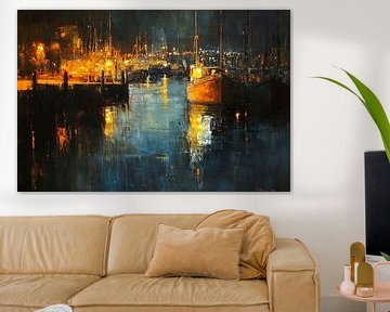 Port de nuit sur Poster Art Shop