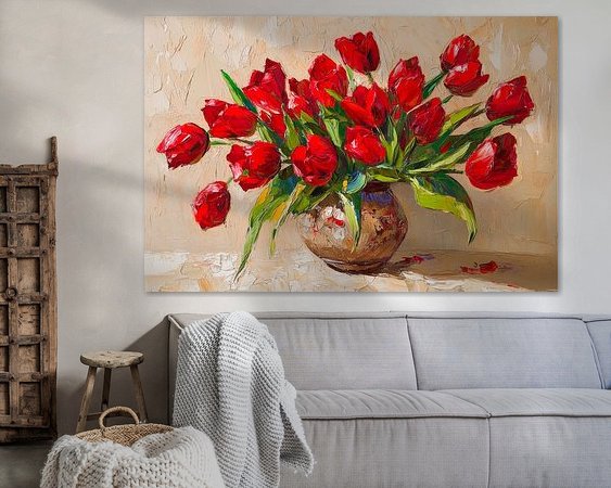 Voorbeeld van het werk in een kamer