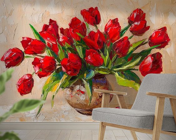 Voorbeeld van het werk in een kamer