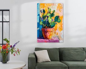 Cactus in a pot by Poster Art Shop
