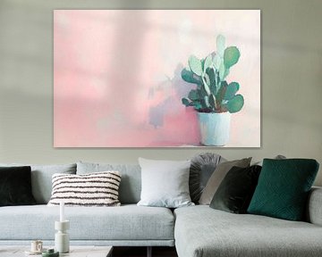 Cactus in a pot by Poster Art Shop