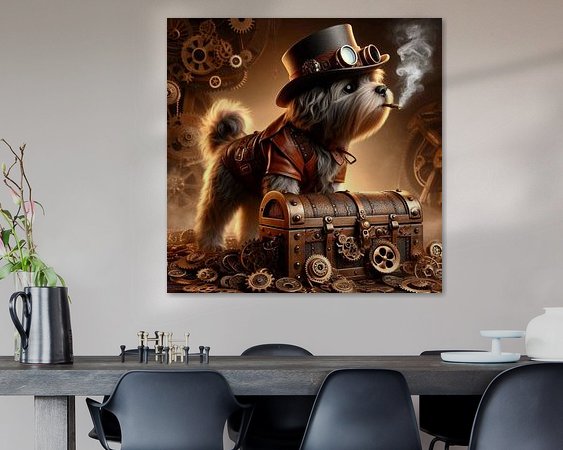 Voorbeeld van het werk in een kamer