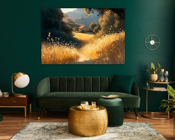 Landschap in het ochtendlicht van Poster Art Shop