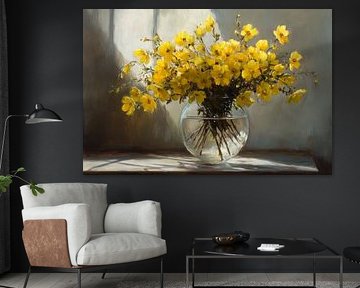 Gele bloemenpracht van Poster Art Shop
