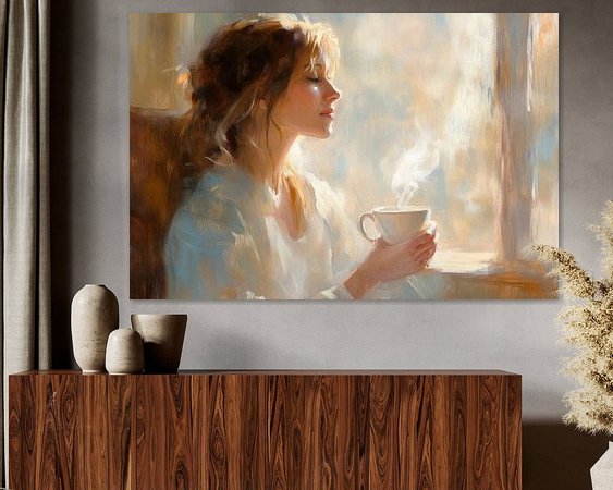 Voorbeeld van het werk in een kamer