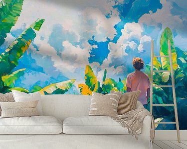 Voorbeeld van het werk in een kamer