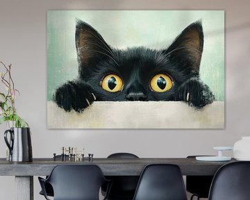 Verlegen kat van Poster Art Shop