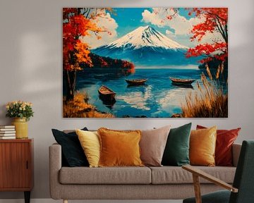 Herfst bij het meer van Poster Art Shop