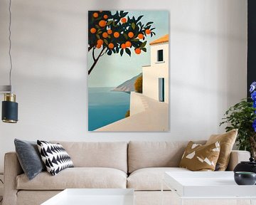 Sinaasappelboom kust van Poster Art Shop