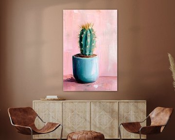 Cactus in a pot by Poster Art Shop