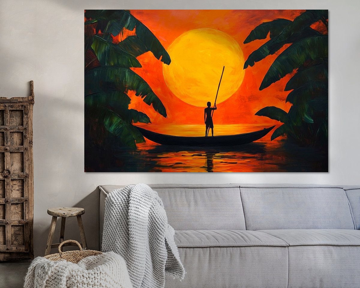 Voorbeeld van het werk in een kamer