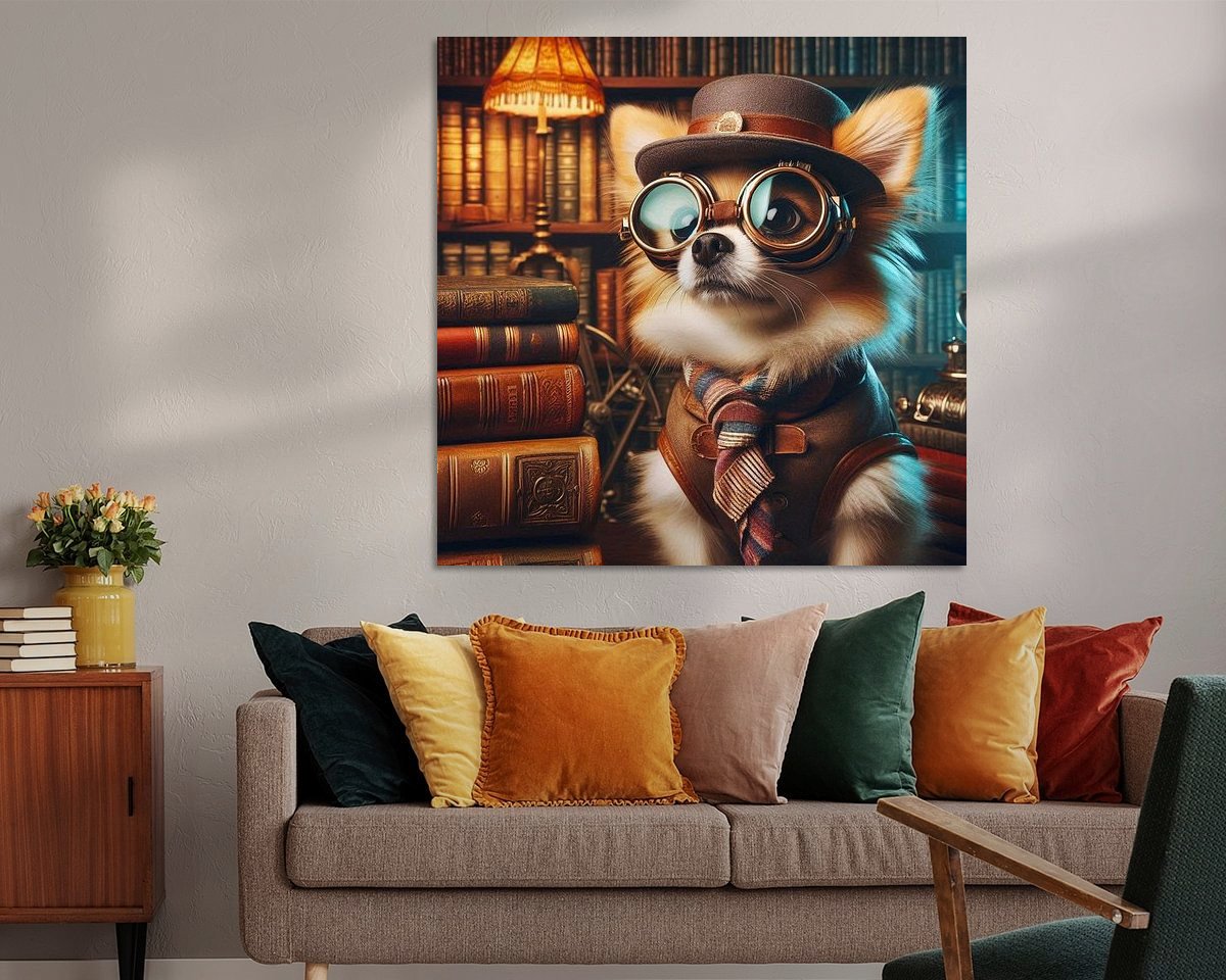 Voorbeeld van het werk in een kamer