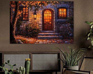 Herfstige voordeur van Poster Art Shop