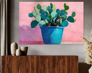 Cactus in bloempot van Poster Art Shop