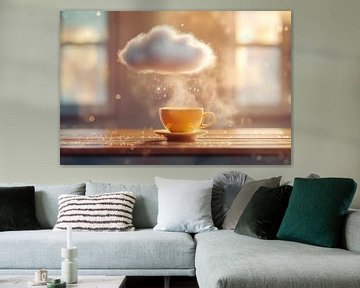 Koffie en wolken van Poster Art Shop