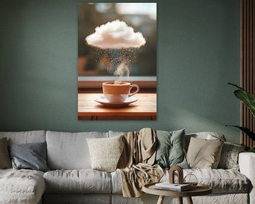 Koffie en wolk van Poster Art Shop