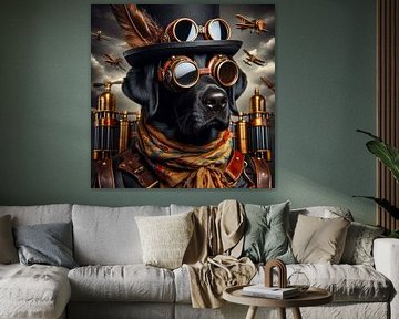 Labrador with planes