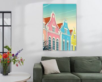 Colourful Facades in Oranjestad, Aruba by Eduard Broekhuijsen