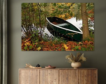 Boat on a lake van Rico Ködder