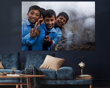 Kids in Nepal van Froukje Wilming