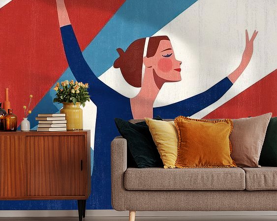 Voorbeeld van het werk in een kamer