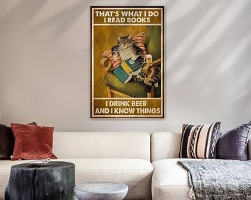 Cat Meme - Dat's wat ik doe Ik lees boeken Ik drink wijn en ik weet dingen van Steven Kingsbury