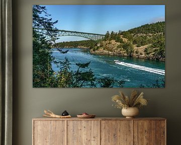 Beautiful scenery: Deception Pass and Deception Pass Bridge. by Jaap van den Berg