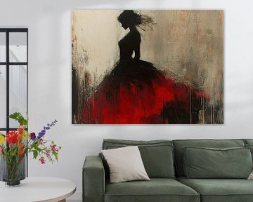 Dance in Crimson Echoes van Blikvanger Schilderijen