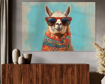 Lama en lunettes de soleil sur Poster Art Shop