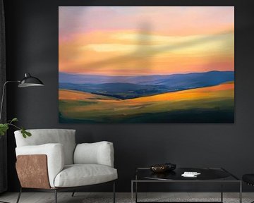 Landschaft im Morgenlicht von Poster Art Shop