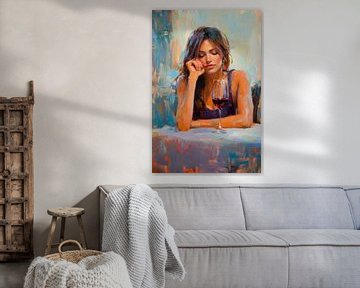 Nadenkende vrouw van Poster Art Shop