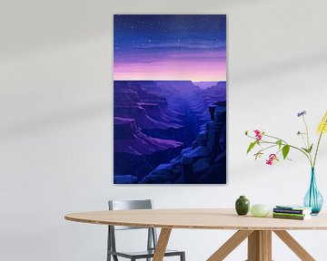Nuit sur le canyon sur Poster Art Shop