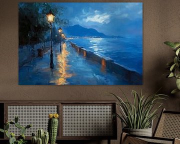 Nacht am Meer von Poster Art Shop