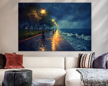 Rainy evening by the sea by Poster Art Shop