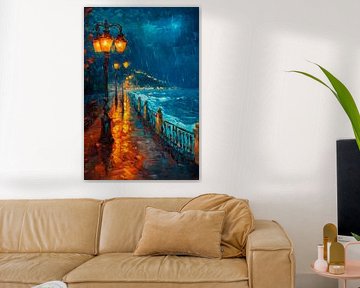 Rain by the sea by Poster Art Shop