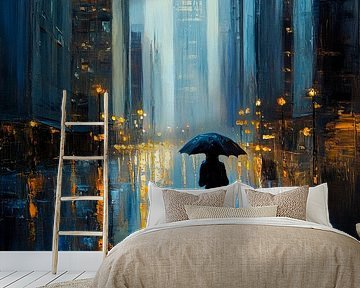 Regentag in der Stadt von Poster Art Shop