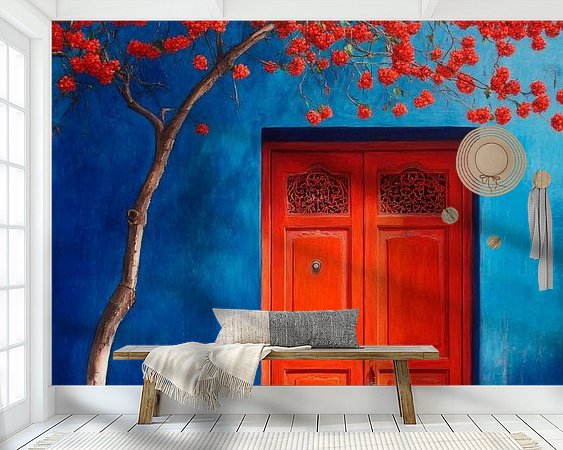 Voorbeeld van het werk in een kamer