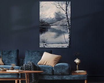 Besneeuwde bergen van Poster Art Shop