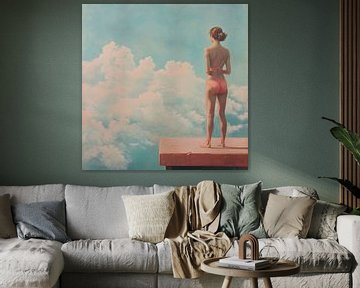 Zwemmer Wolken van Poster Art Shop